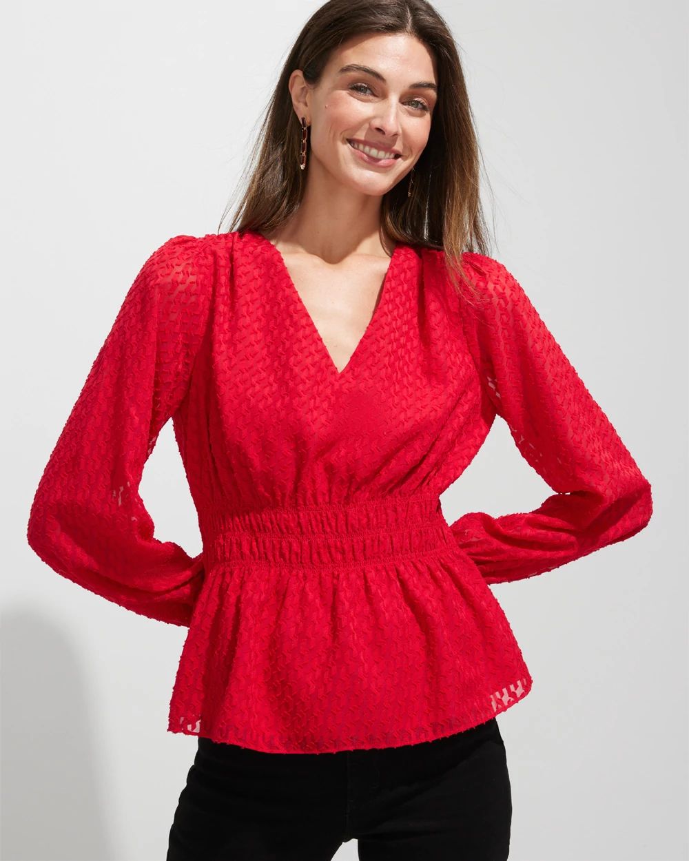White house black market peplum top cheap